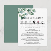 Modern Eucalyptus Greenery Wedding Begleitkarte (Vorne/Hinten)