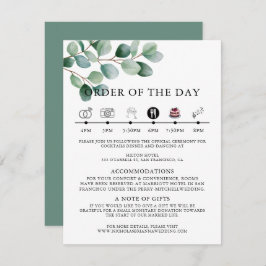 Modern Eucalyptus Greenery Wedding Begleitkarte