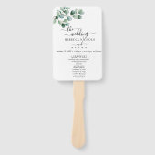 Modern Eucalyptus Greenery Wedding Fächer (Vorderseite)