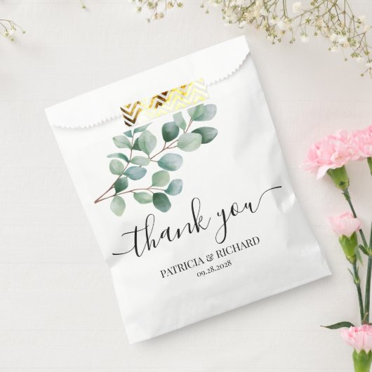 Modern Eucalyptus Greenery Wedding Geschenktütchen (Versiegelt)