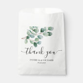 Modern Eucalyptus Greenery Wedding Geschenktütchen (Vorderseite)