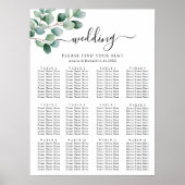 Modern Eucalyptus Greenery Wedding Poster (Vorne)