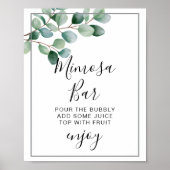 Modern Eucalyptus Greenery Wedding Poster (Vorne)