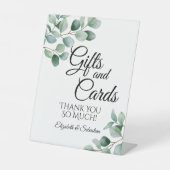 Modern Eucalyptus Greenery Wedding Sockelschild (Vorderseite)