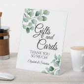 Modern Eucalyptus Greenery Wedding Sockelschild (In SItu)