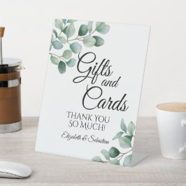 Modern Eucalyptus Greenery Wedding Sockelschild