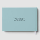 Modern Eucalyptus New Mrs. Name Wedding Gästebuch (Rückseite)