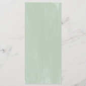 Modern eucalyptus Place Einstellung Danke Karte (Rückseite)