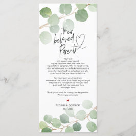 Modern eucalyptus Place Einstellung Danke Karte