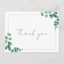 Modern Eucalyptus Vielen Dank Baby Dusche Postkarte