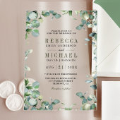 Modern Eucalyptus Wedding Acryleinladungen