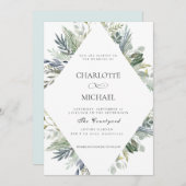 MODERN EUCALYPTUS WEDDING EINLADUNG (Vorne/Hinten)