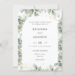 Modern Eucalyptus Wedding Invitation Einladung