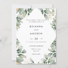 Modern Eucalyptus Wedding Invitation Einladung