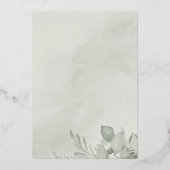 Modern Eukalyptus Arch Wedding Gold Folieneinladung (Rückseite)