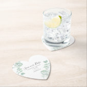 Modern Eukalyptus Greenery Bloral Save the Date Untersetzer (Vor Ort)