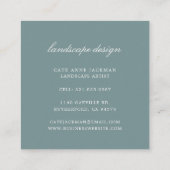 Modern Eukalyptus Greenery Elegant Rustikal Quadratische Visitenkarte (Rückseite)