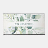 Modern Eukalyptus Greenery Elegant Rustikal Schreibtischunterlage (Vorderseite)