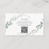 Modern Eukalyptus Greenery Eleganter Garten Hochze Begleitkarte (Vorderseite)