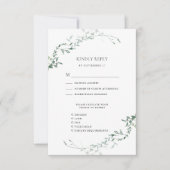Modern Eukalyptus Greenery Eleganter Garten Hochze RSVP Karte