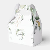 Modern Eukalyptus Greenery Gold Mr. & Mrs. Favor Geschenkschachtel (Rückseite)