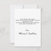 Modern Eukalyptus Greenery Pet Hund Foto Hochzeit Dankeskarte (Rückseite)