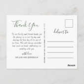 Modern Eukalyptus Wreath Frame Danke Boho Postkarte (Rückseite)