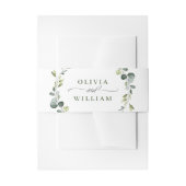 Modern Eukalyptus Wreath Frame Wedding Boho Einladungsbanderole (Vorderseite Beispiel)