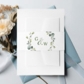 Modern Eukalyptus Wreath Frame Wedding Boho Einladungsbanderole