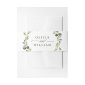 Modern Eukalyptus Wreath Frame Wedding Boho Einladungsbanderole (Vorderseite Beispiel)