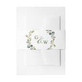 Modern Eukalyptus Wreath Frame Wedding Boho Einladungsbanderole (Vorderseite Beispiel)