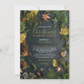 Modern Evergreen Greenery Feiertag Einladung (Vorderseite)