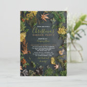 Modern Evergreen Greenery Feiertag Einladung (Stehend Vorderseite)