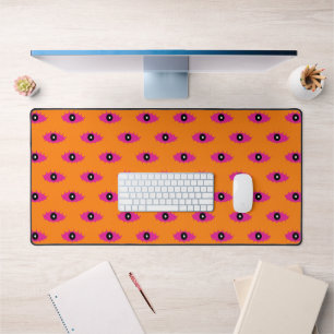 Modern Evil Eye Muster Burnt Orange BOHO Chic Schreibtischunterlage