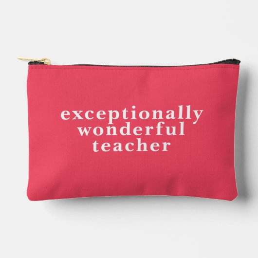 Modern Exceptionally Wonderful Teacher | Dark Pink Zubehörtasche (Vorderseite)