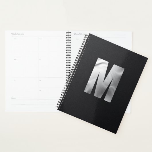 Modern Executive Monogram | Bold Silver Foil Planer (Anzeige)
