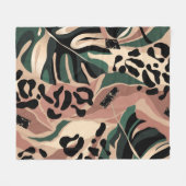 Modern exotic pattern with leopard skin. Creative Fleecedecke (Vorderseite (Horizontal))