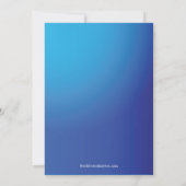 Modern Extravagant Blue 16 . Geburtstag Geburtstag Einladung (Rückseite)