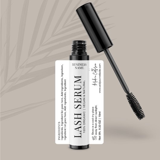 Modern Eyelash Beauty Product Mascara Tube Label Etiketten