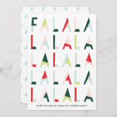 Modern Fa la Christmas Pine Feiertagskarte (Vorne/Hinten)