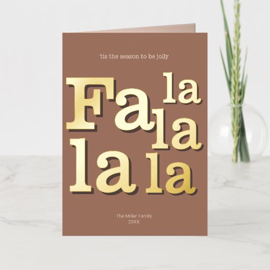 Modern Fa La Mocha Einfach Minimal Chic Gold (Vorderseite)