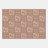 Modern Fa La Mocha Einfache Add Name Weihnachten Geschenkpapier Set (Vorderseite)