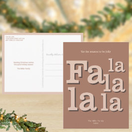 Modern Fa La Mocha Einfache Weihnachtszeit Postkarte