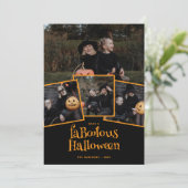 Modern Faboolous Halloween Photo Collage Feiertagskarte (Stehend Vorderseite)