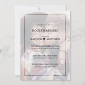 Modern Faded Foto Typografy Housewarming Party Einladung (Vorderseite)