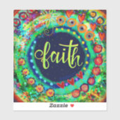 Modern Faith Green Boho Whimsical Fun Inspirivity Aufkleber (Blatt)