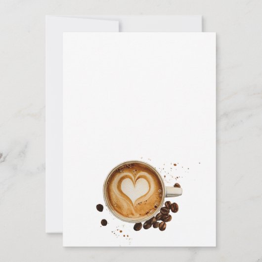 Modern Fall Coffee Baby wird Baby-Dusche Dankeskarte (Rückseite)