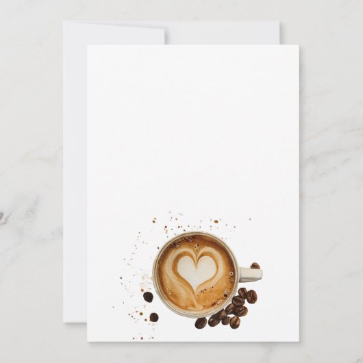 Modern Fall Coffee Baby wird Baby-Dusche Einladung (Rückseite)