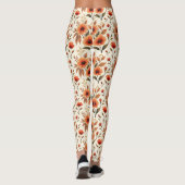 Modern Fall Floral Leggings (Rückseite)