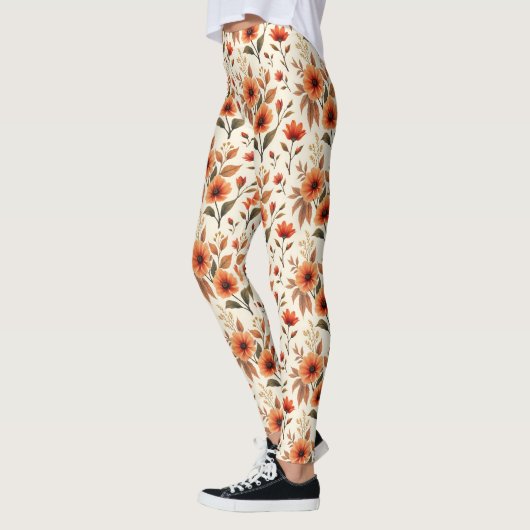 Modern Fall Floral Leggings (Links)